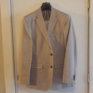 Khaki Taikored Fit Banana Republic Suit Set.